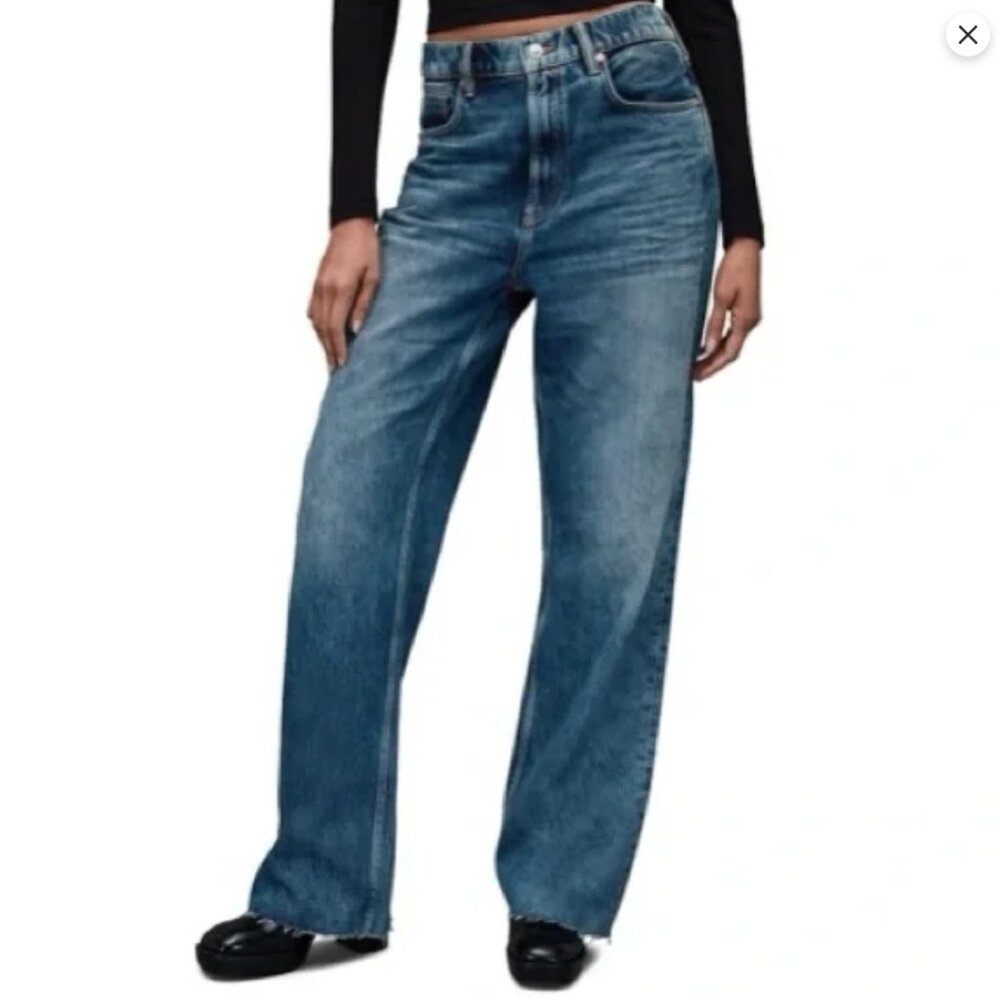 All Saints Blake Wide Leg Jean Indigo Size 30